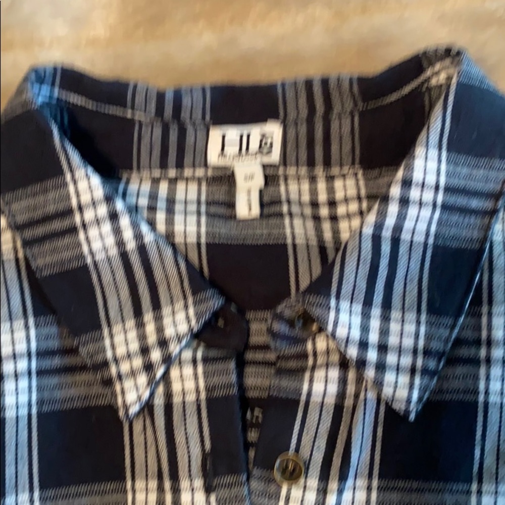 Black plaid oversized shirt